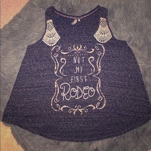Red Camel “Not my first rodeo” tank top
